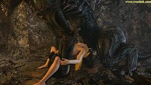Samus Aran on a strange Alien Planet Saga Utter Vid Three dimensional Porn
